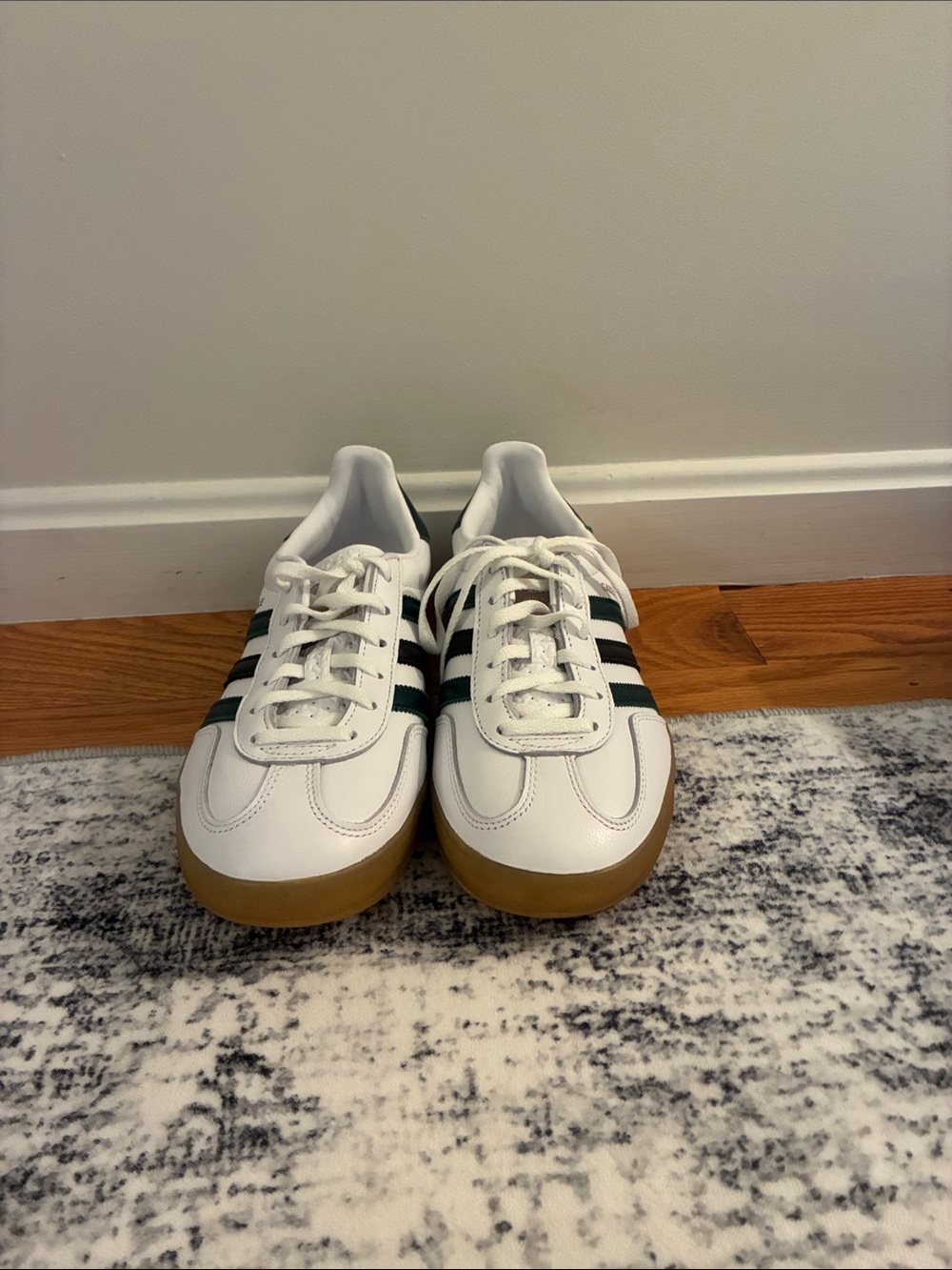 adidas Gazelle leather shoe with green and black stripes - Picture 3 of 10